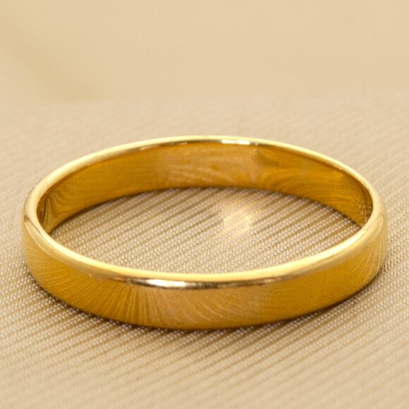 Vintage Gold Plated 925 Sterling Silver Band Ring – Comfort Fit, Size 9, Classic - Picture 7 of 8